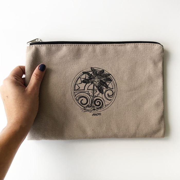 Necessaire em lona com estampa