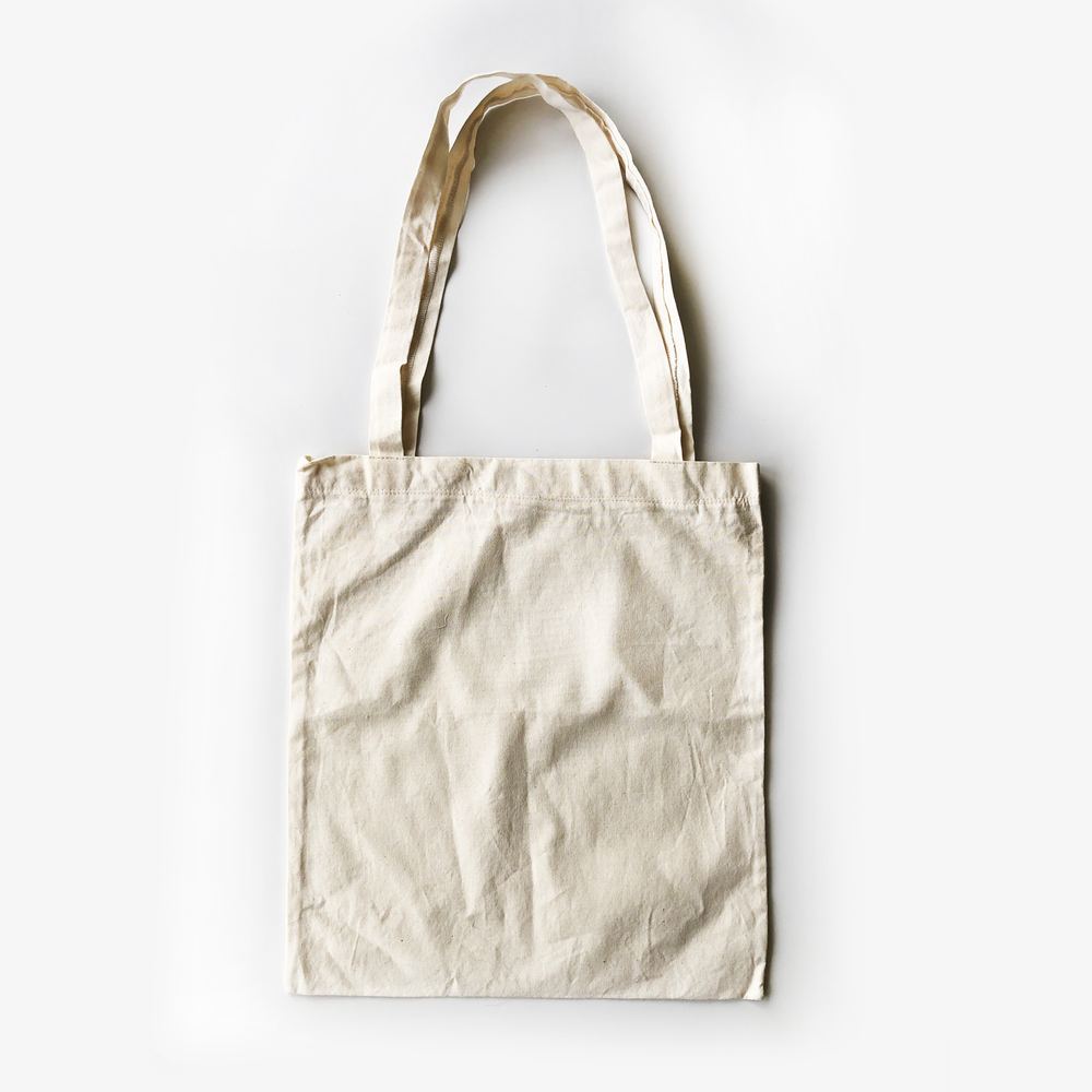 Ecobag de algodão cru reutilizável